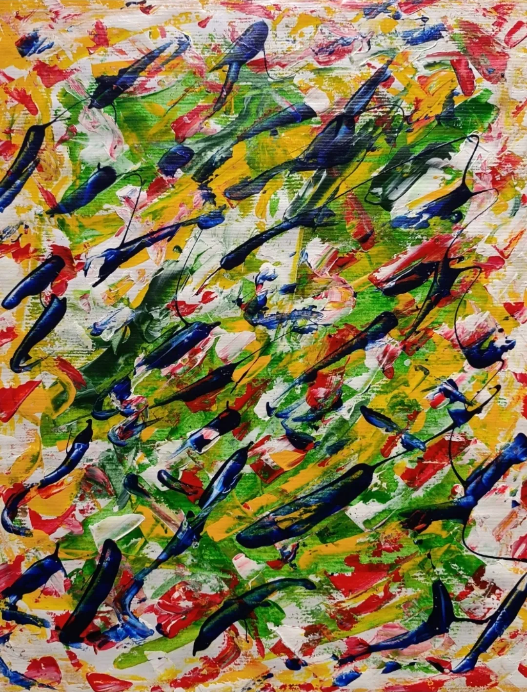 Cardumen, pintura de Pedro Luis Arellano